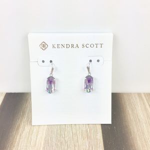 Kendra Scott Lemmi dichroic glass silver earrings